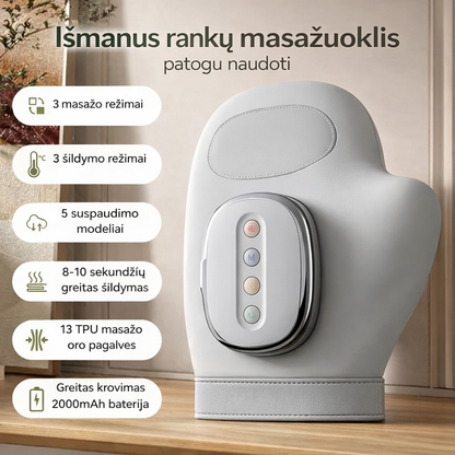Išmanusis rankų masažuoklis su šildymo funkcija